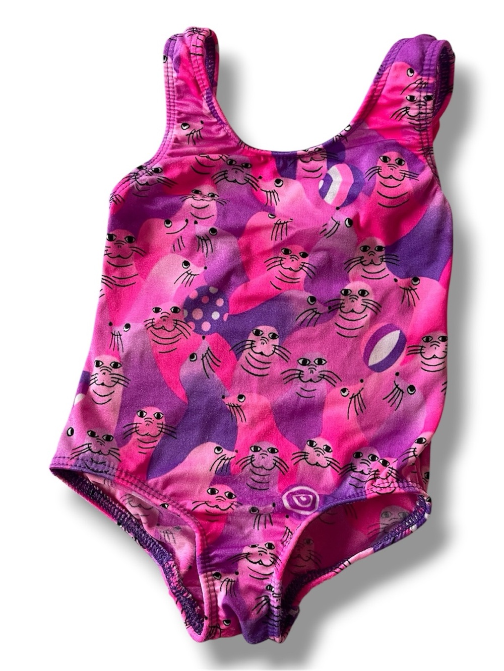 VINTAGE 90s Swimsuit Bathing Suit One Piece Purple Pink Retro